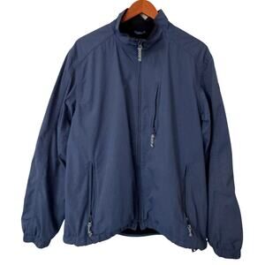 Eddie Bauer‎ Mens Navy Blue Fleece Lined Insulated Full Zip Jacket Size Medium